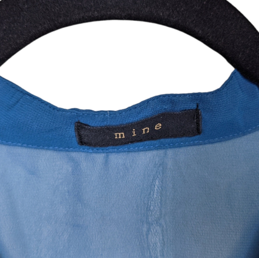 Mine Blue Sheer Ruffled Top Size S 💙✨ - Picture 3 of 8